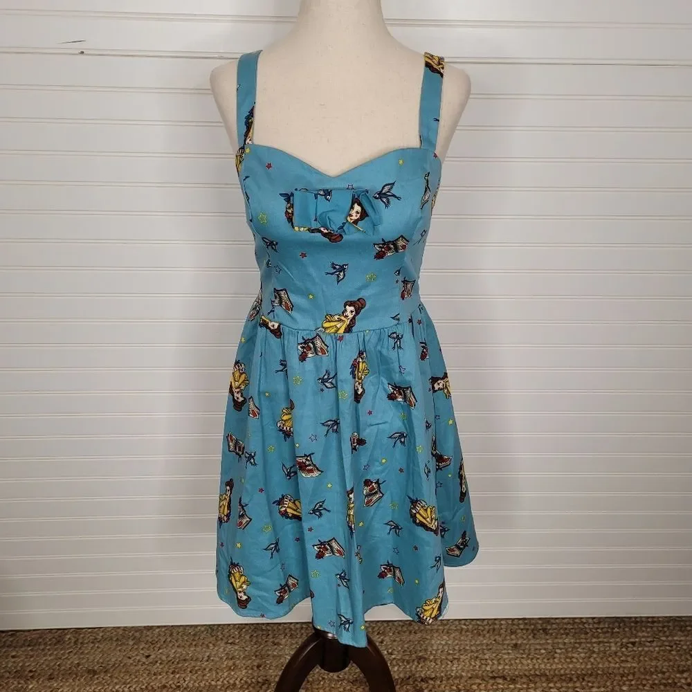 Disney Belle Print Fit & Flare Mini Dress S/M